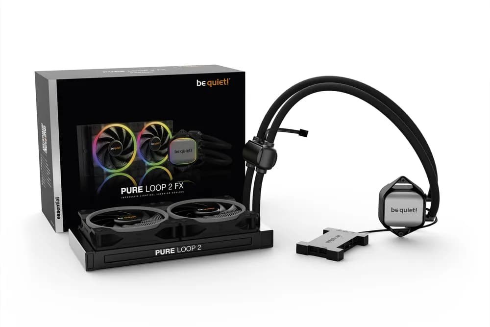 COOLER be quiet! "PURE LOOP 2 FX",racire lichid,skt. Intel LGA 1700/1200/115x/2011-v3, AMD AM5/AM4,radiator aluminiu,pompa 5500 rpm,fan 2x120mm, 2500rpm,4-pin PWM, ARGB "BW013" — miniatură