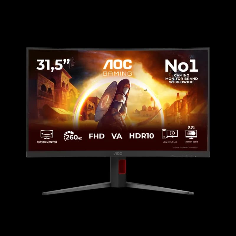 Monitor Gaming AOC C32G4Z, 31.5", 1920 x 1080 pixeli, Black, Red