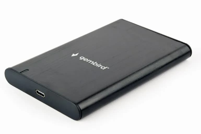 RACK extern GEMBIRD, pt HDD/SSD, 2.5 inch, S-ATA, interfata PC Type-C, aluminiu, negru, "EE2-U3S-6"