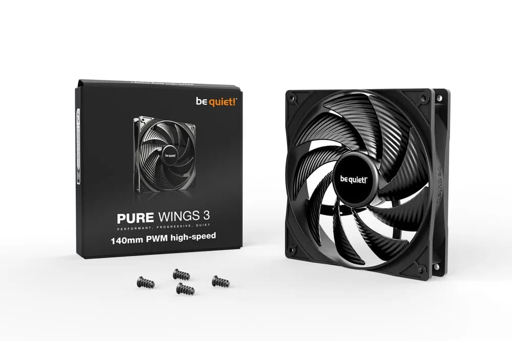 Ventilator be quiet! "PURE WINGS 3"140mm 1800 rpm, Rifle bearing, 4-pin PWM, "BL109"