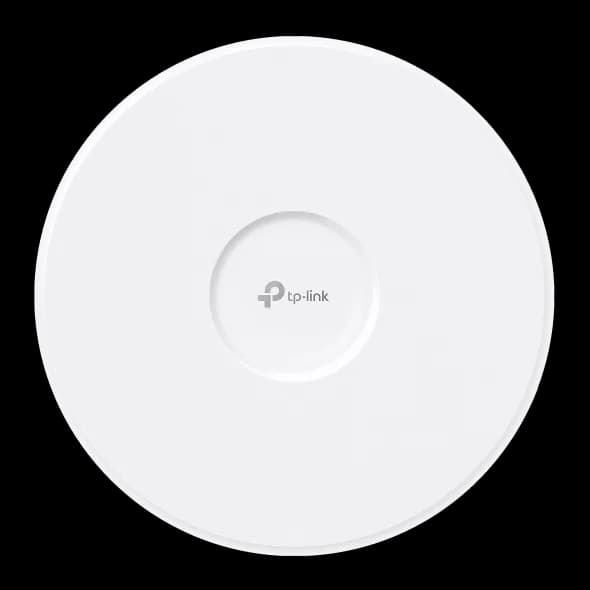 "Omada  BE19000 Ceiling Mount Tri-Band Wi-Fi 7 Access Point PORT: 2×10G RJ45 Port SPEED:1148Mbps at  2.4 GHz + 5760 Mbps at 5 GHz+ 11520 Mbps at 6 GHz FEATURE: 802.3bt POE++ and 12V DC (Power Adapter is not included), 8×Internal Antennas, MU-MIMO, 320MHz Supported, Seamless Roaming, Band Steering