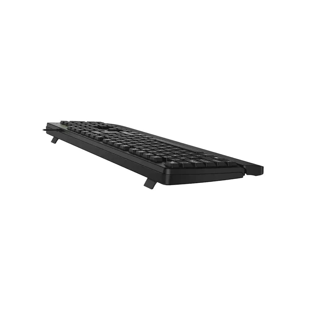 TASTATURA GENIUS USB, multimedia, 104 taste + 12 taste multimedia, design ergonomic, Palm rest, USB, negru, "KB-123" "31300021400" — miniatură