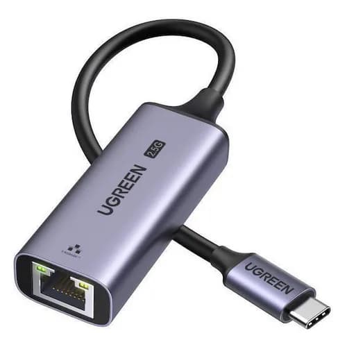 ADAPTOR RETEA Ugreen, "CM648" USB Type-C to 2.5G RJ-45 LAN Adapter, LED, metalic, gri "25052" - 6941876220526 — miniatură