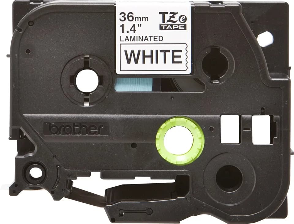Banda Laminata Original Brother Black on White, TZE261, pentru P-Touch, 36mm x 8m, incl.TV 0 RON, "TZE261"