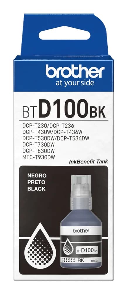 Cartus Cerneala Original Brother Black, BTD100BK, pentru DCP-T430W|DCP-T530DW|DCP-T730DW|MFC-T930DW|7.5K, incl.TV 0 RON, "BTD100BK" — miniatură
