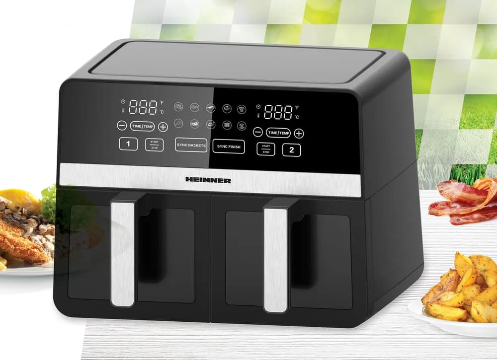 FRITEUZA DUBLA CU AER CALD HEINNER SIMCOOK HAF-K10DB24BK — miniatură