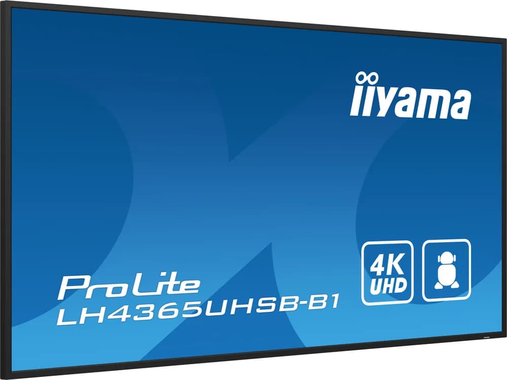 Ecran Profesional IPS LED iiyama ProLite 42.5" LH4365UHSB-B1, UHD (3840 x 2160), HDMI, DisplayPort, Boxe (Negru) "LH4365UHSB-B1" — miniatură