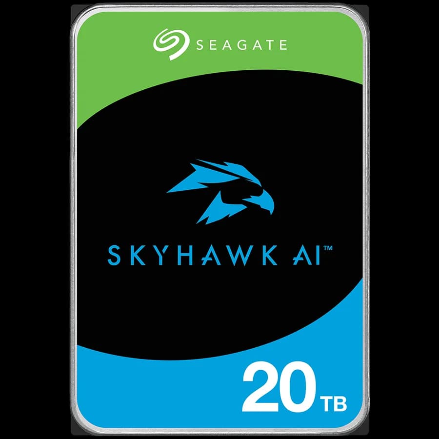 SEAGATE Surveillance Video Optimized AI Skyhawk 20TB HDD SATA 6Gb/s 512MB cache 3.5inch CMR Helium "ST20000VE003"