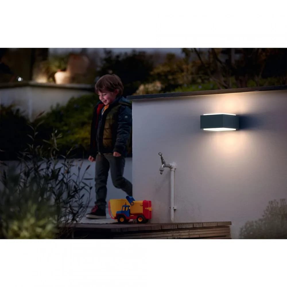 Aplica pentru exterior Philips Hedgehog, 1xE27, max 42W, IP44,182x160x91mm, Antracit — miniatură