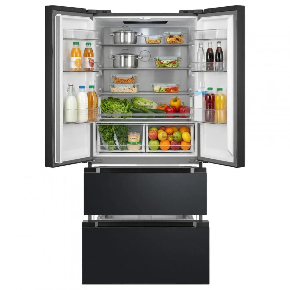 Combina frigorifica HEINNER HCFD-M516INVHDXE++, No Frost, 516 l, Clasa E, Dozator apa, Compresor inverter, Antracit — miniatură