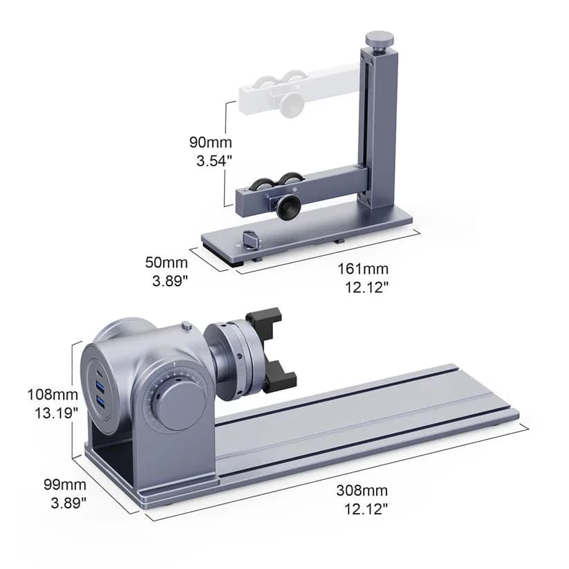Accesoriu imprimantă 3D LaserPecker Rotary Extension pentru LP4/LP5/LP2 Plus — miniatură