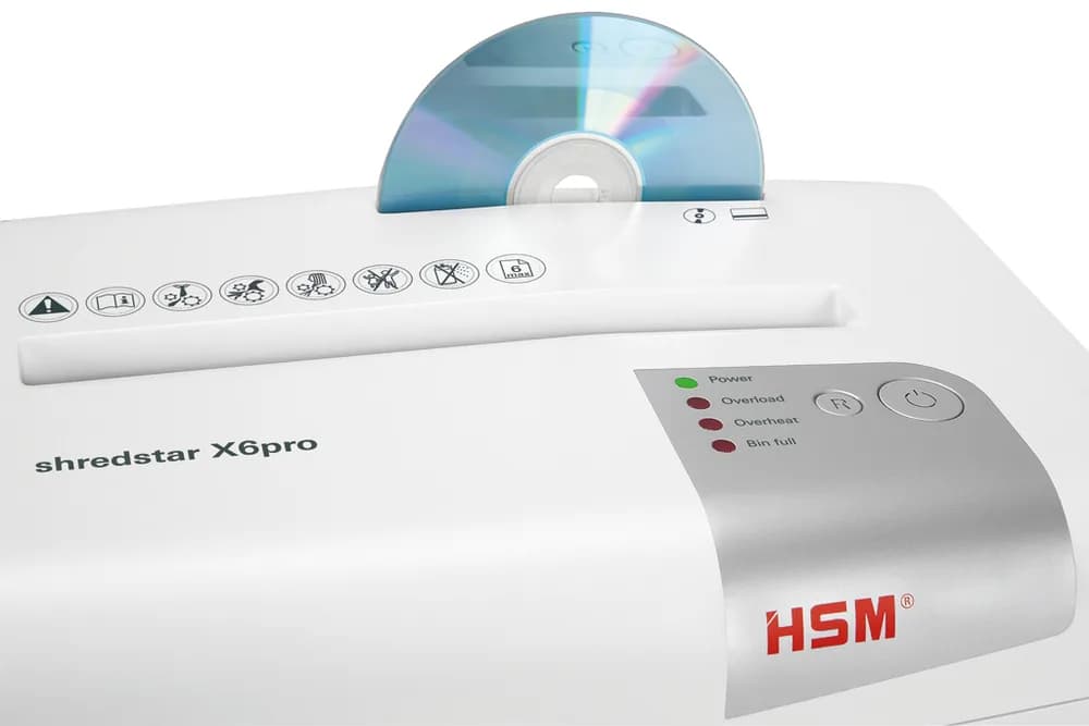 Distrugator documente manual HSM ShredStar X 6 PRO, 6 coli, cross cut (2 x 15mm), securitate 5 "H-1046111" — miniatură