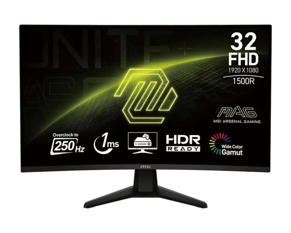 Monitor MSI MAG 32C6X, VA, 31.5", Full HD, 1920 x 1080, HDMI, Displayport, Curbat, 250Hz, 1 ms, Negru "MAG 32C6X"