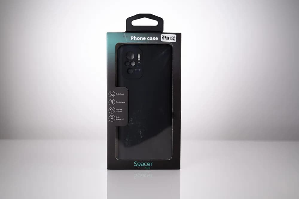 Husa Xiaomi Redmi Note 10 S Spacer, negru, grosime 1.5mm, material flexibil TPU "SPPC-XI-RM-N10S-TPU" — miniatură
