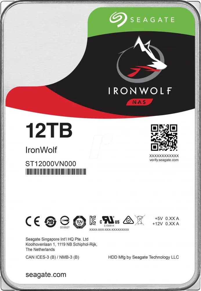 HDD NAS Seagate IronWolf, 12 TB, 7200 RPM, 256 MB, SATA III