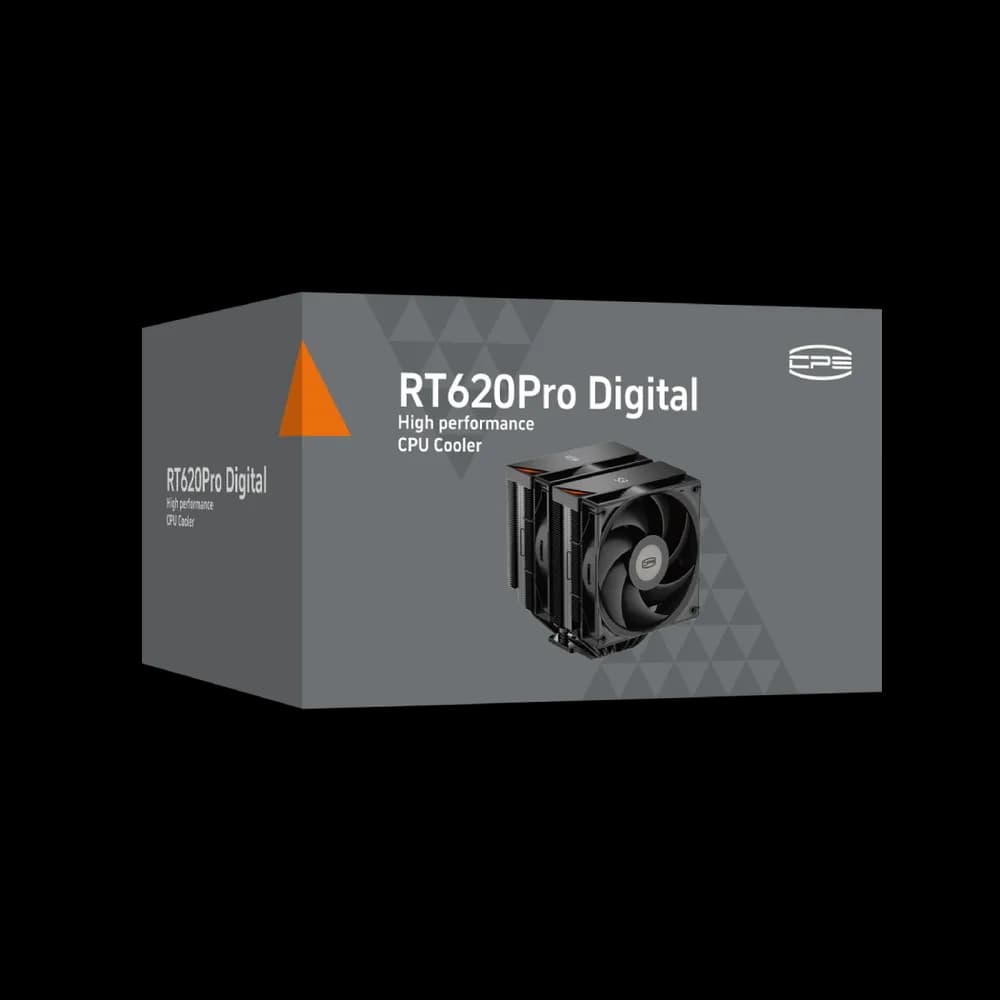 COOLER PCCooler "RT620 Pro Digital ARGB" skt. Intel si AMD, racire cu aer, vent. 2 x 120mm, 500 - 2200 rpm, 6 heatpipes, inaltime 158mm, iluminare ARGB,"RT620Pro Digital BK" — miniatură