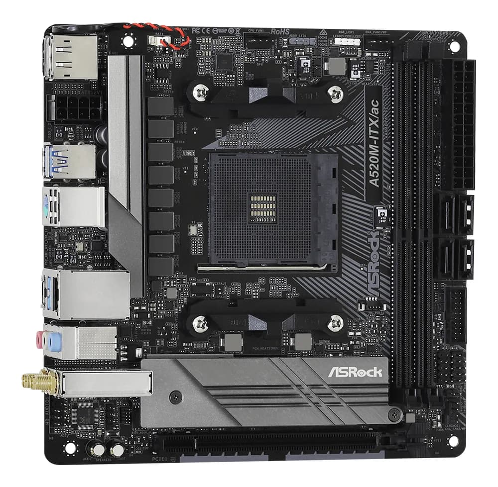 Placa de baza Asrock A520M-ITX/ac Socket AM4 micro ATX "A520M-ITX/AC" — miniatură