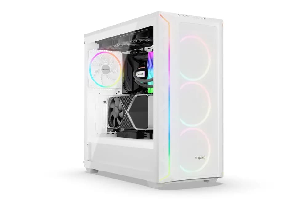 CARCASA be quiet "Shadow Base 800 FX", middle tower, gaming, fara sursa, PSU shroud, 7 sloturi expansiune, alb, "BGW64" — miniatură