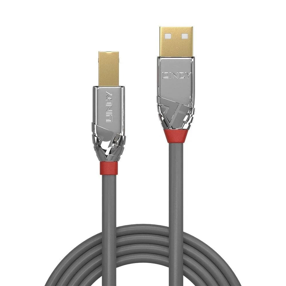 Cablu transfer Lindy LY-36644, USB 2.0 Type A to B, 5m, Cromo Line — miniatură
