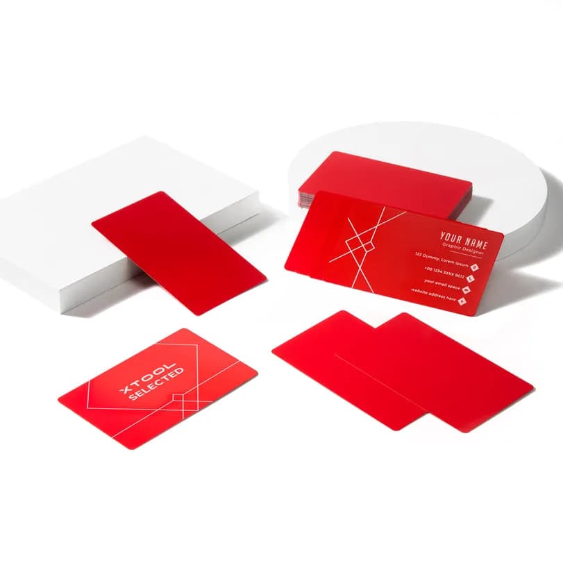 Material pentru gravare laser xTool Metal Business Cards – 60 buc (P5020129) — miniatură