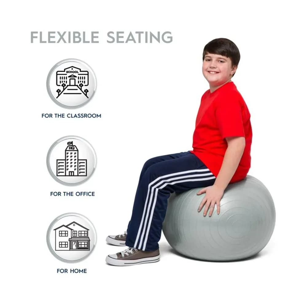Scaun-Minge de Yoga cu Greutate 55cm Argintiu. Copii/Adulți 55cm — miniatură
