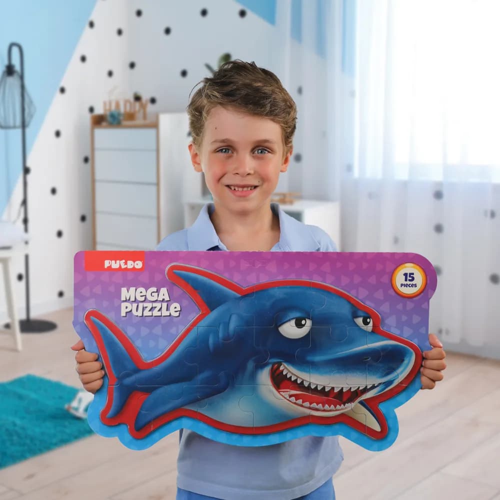 PUZZLE DIN SPUMA EVA, MEGA, 15 PIESE, PUEDO — miniatură