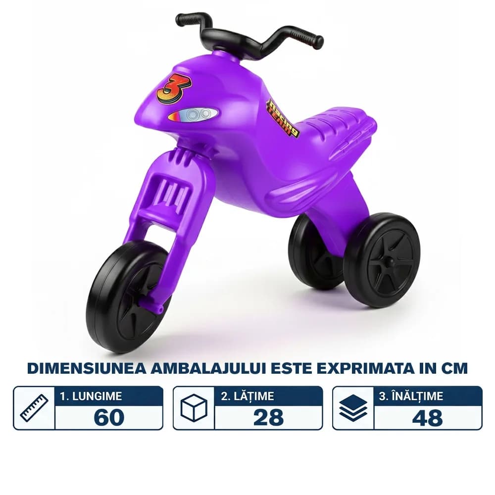 Motocicleta fara pedale, mov - ROBENTOYS — miniatură
