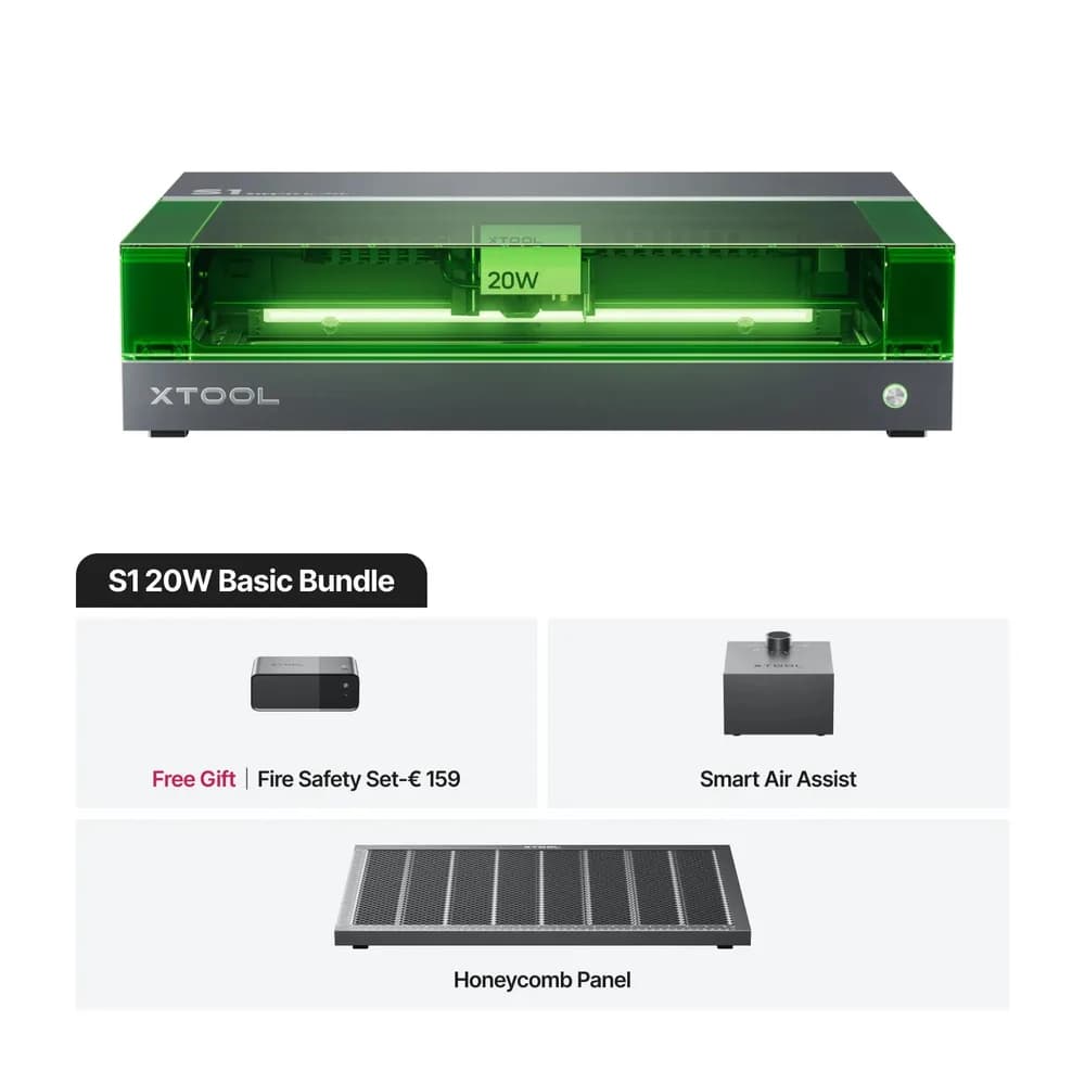 Gravator laser xTool S1 – 20 W (P1030519 + P5010367 + P5010391) — miniatură