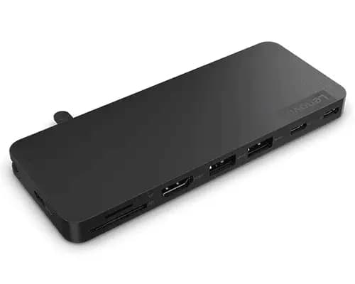 Docking station Lenovo USB-C Slim Travel Dock, USB Type-C, 65W, Negru — miniatură