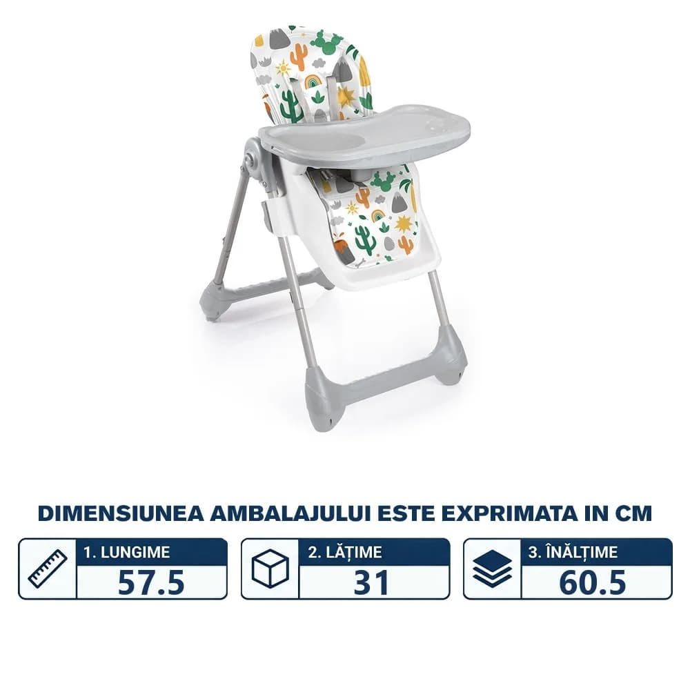 Scaunel cu masuta, pentru bebelusi, Deluxe, 105x87x61 cm - Dolu — miniatură