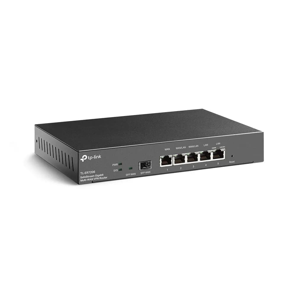 ROUTER TP-LINK wired Gigabit, 1 WAN + 2 LAN + 2 WAN/LAN + 1 Gigabit SFP, "ER7206" — miniatură