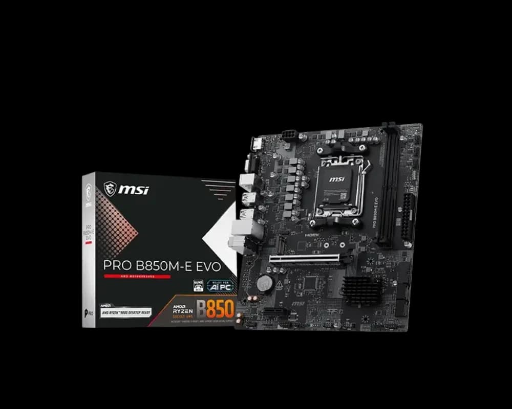 Placa de baza MSI PRO B850M-E EVO, AMD B850, Socket AM5, mATX, Negru "PRO B850M-E EVO" — miniatură