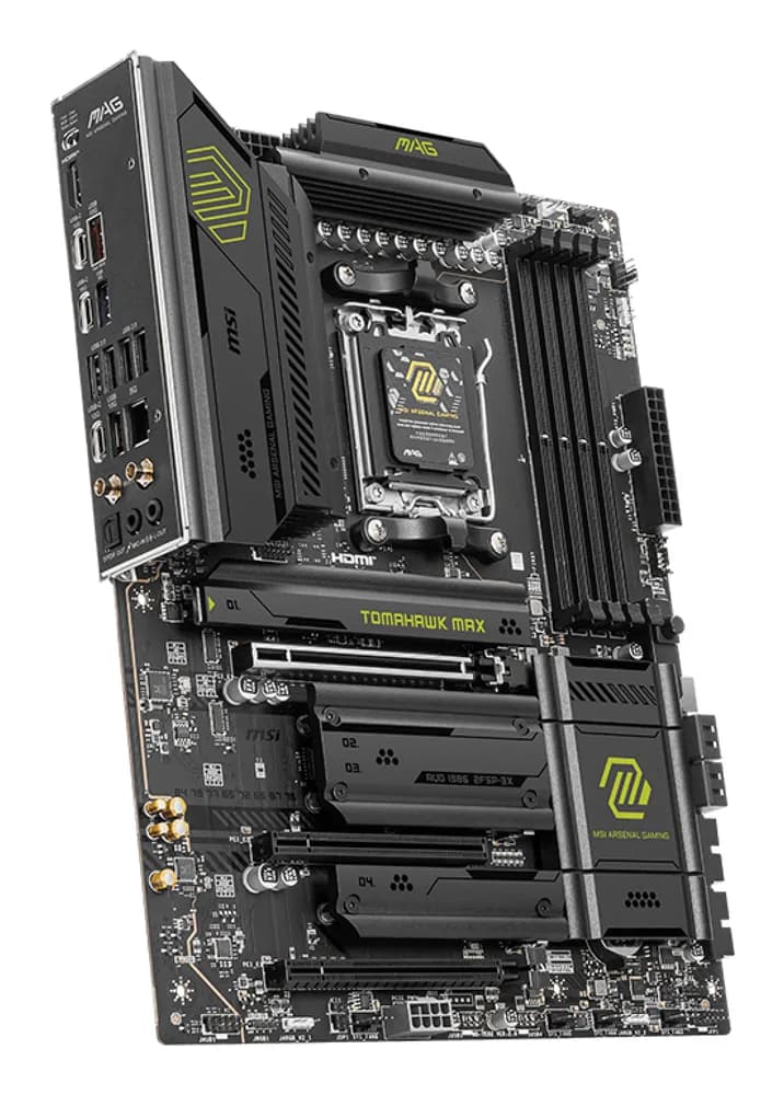 Placa de baza MSI MAG B850 Tomahawk Max WiFi Mainboard, Sockel AM5, AMD B850, ATX, DDR5 "7E62-002R" — miniatură