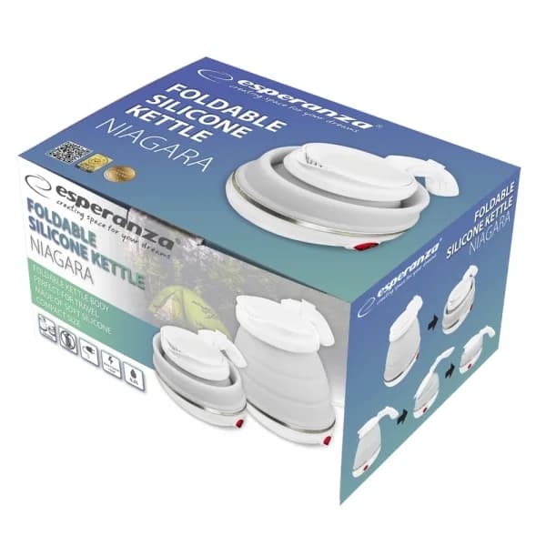 Fierbator electric Esperanza Niagarra EKK023 750W 0.5l Alb "EKK023" — miniatură