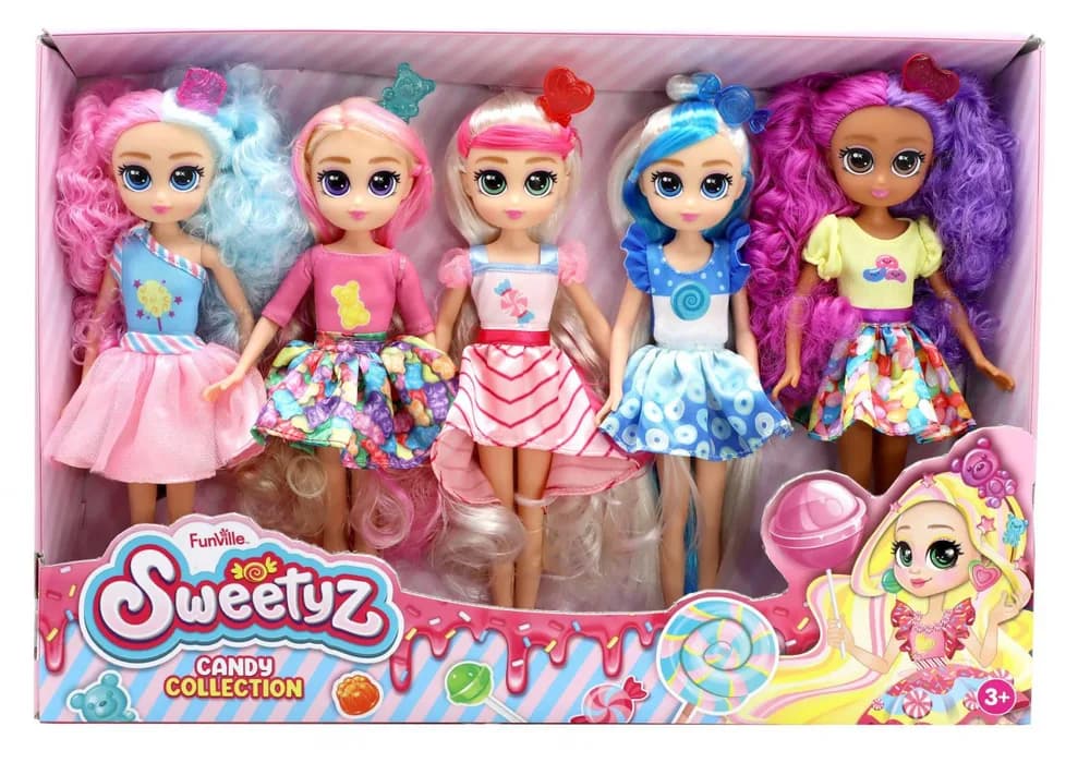SET DE 5 PAPUSI, SWEETYZ, 23 CM — miniatură