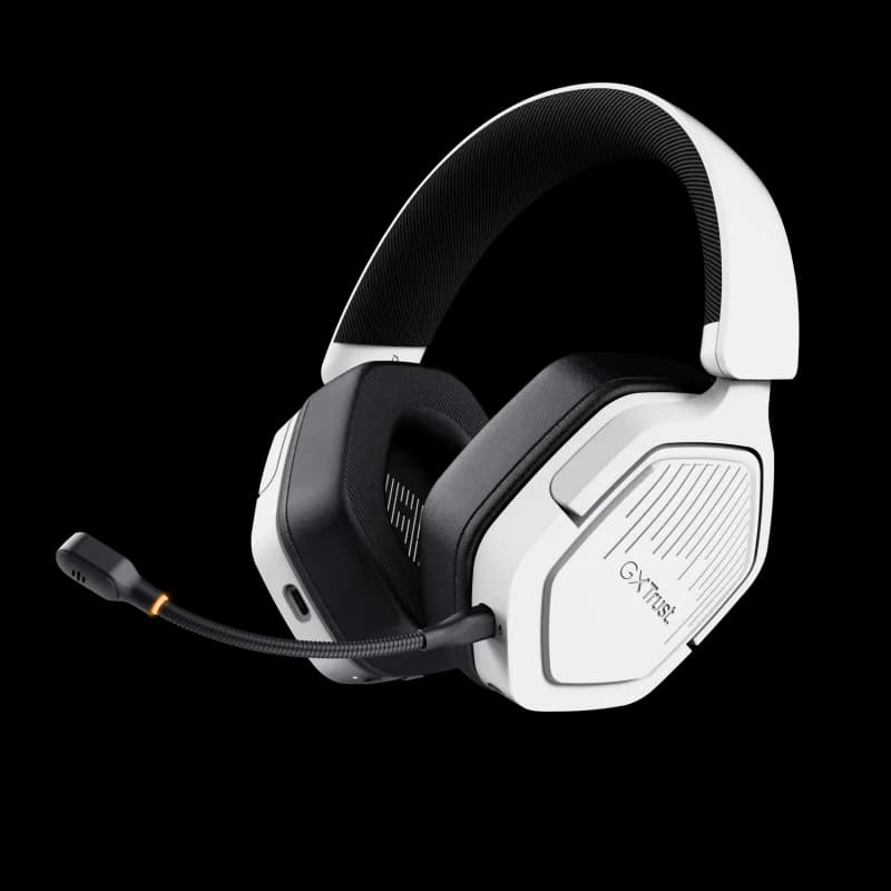 Casti Gaming Head-band Trust GXT 493W Carus, Wireless/Wired, Alb