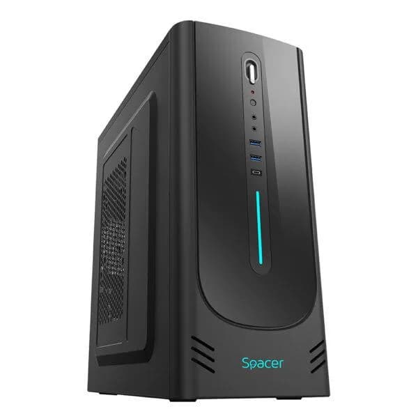 Carcasa SPACER SPCS-OC-CHRONOS, Mid Tower, Black