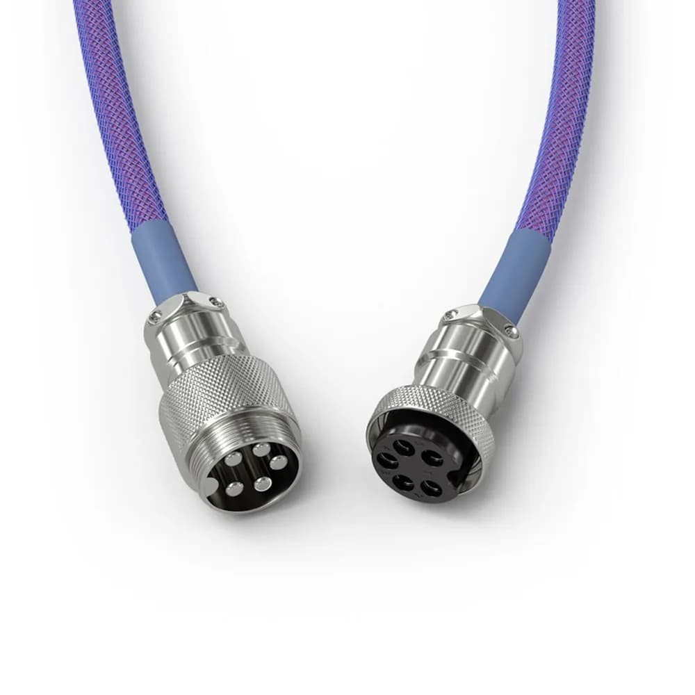 Glorious cablu tastatura Coiled Nebula, USB-C - USB-A, 1.37m, Mov "GLO-CBL-COIL-NEBULA" — miniatură