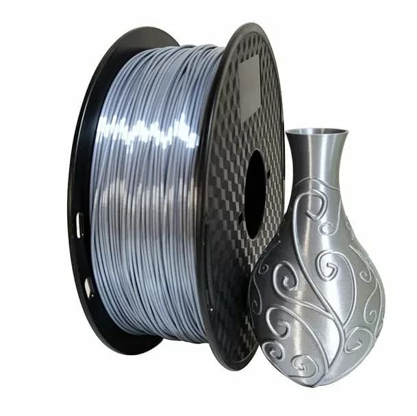 CREALITY PLA 3D Printer Filament, silk silver, Printing temperature: 190-220, Filament diameter: 1.75mm, Tensile strength: 60MPa, Size of filament wheel: Diameter 200mm, height 66mm, hole diameter 56mm. Utilizare: pana la 6 luni de la deschiderea ambalajului.