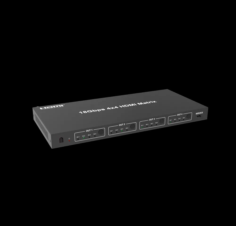 Matrix Switcher HDMI 2.0 4x4 cu telecomanda