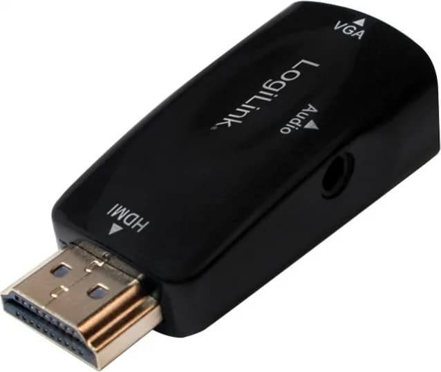 ADAPTOR video LOGILINK, splitter HDMI (T) la VGA (M) + Jack 3.5mm (M), rezolutie maxima Full HD (1920 x 1080) la 30Hz, black, "CV0107"