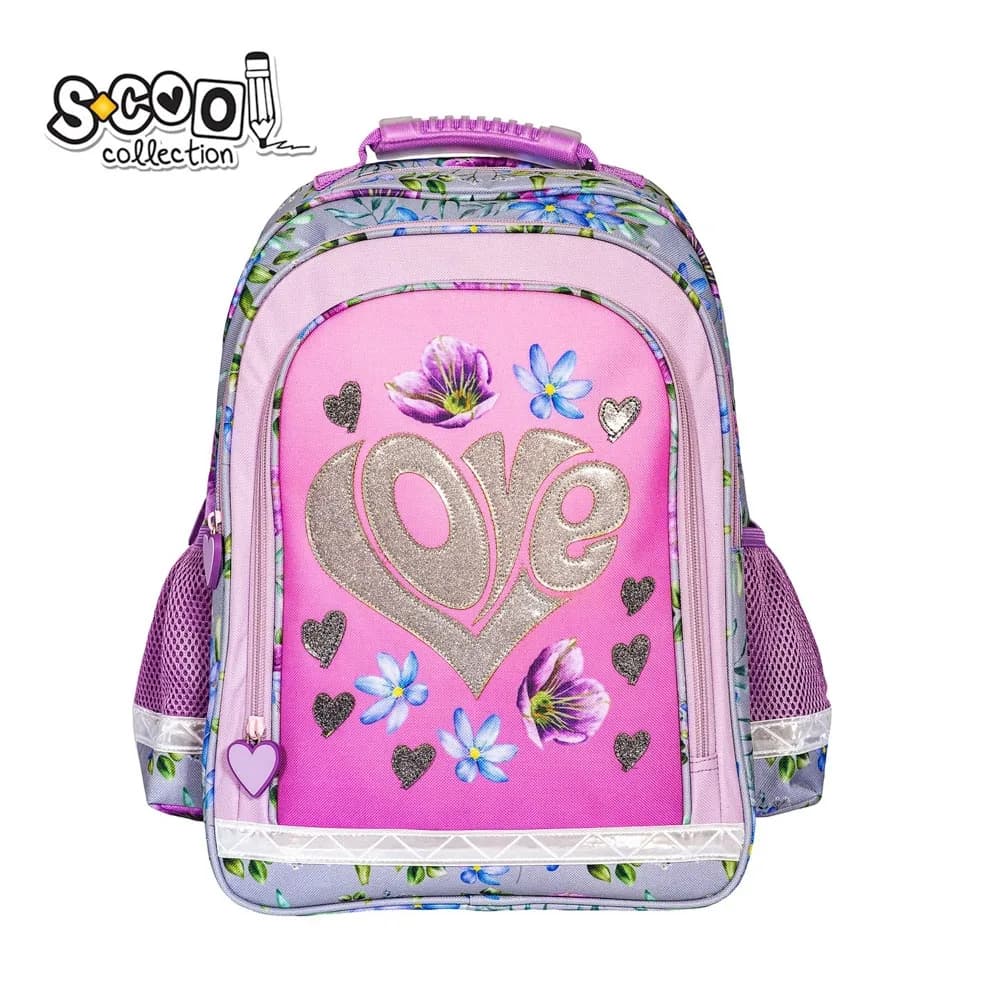 Ghiozdan ergonomic, 40.5x29x13.5 cm, LOVE - S-COOL