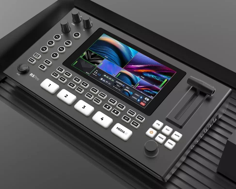 SPROLINK NeoLIVE R5PRO, Mixer AV 5 Canale = 4 x HDMI + IP/UVC, 1080p, pentru Videoconferinta, Transmisiuni Directe & Inr