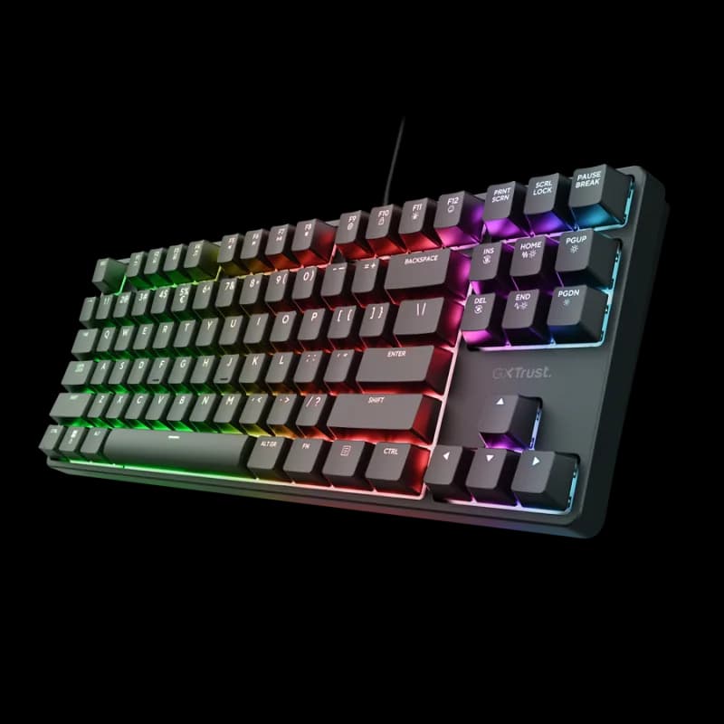 Tastatura Mecanica Gaming Trust GXT 864 Cada, RGB, USB, negru