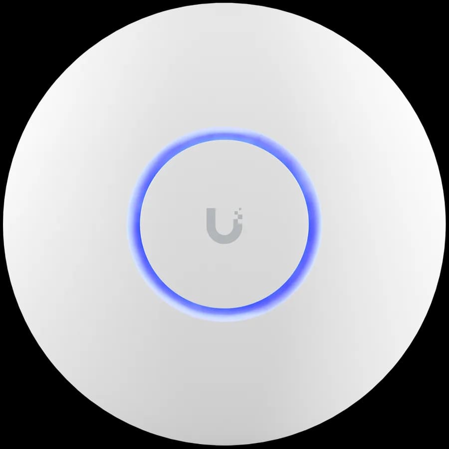 Ubiquiti U6+ access point.WiFi 6 model with throughput rate of 573.5 Mbps at 2.4 GHz and 2402 Mbps at 5 GHz.No POE injector.UI recommends U-POE-AF or POE switch "U6-PLUS"