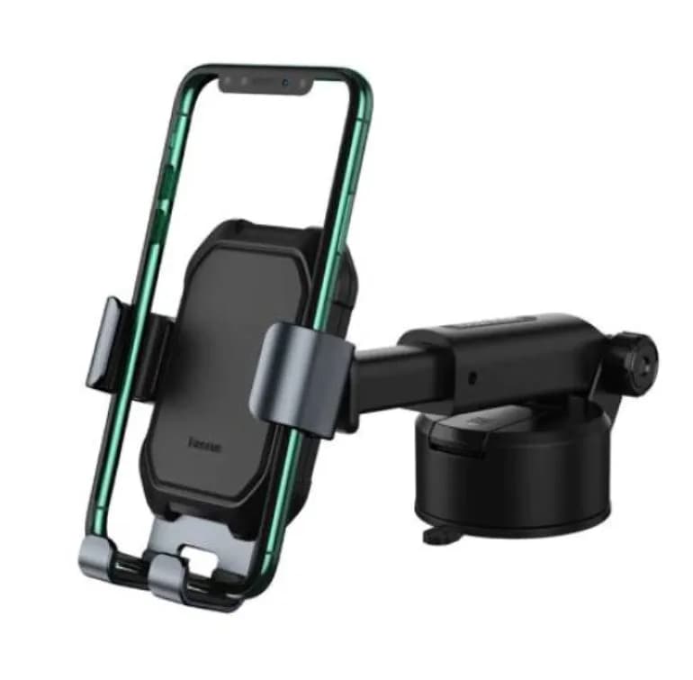 SUPORT AUTO Baseus Simplism pt. SmartPhone, fixare parbriz sau bord prin ventuza, metalic, negru "SUYL-TK01" - 6953156226326 — miniatură