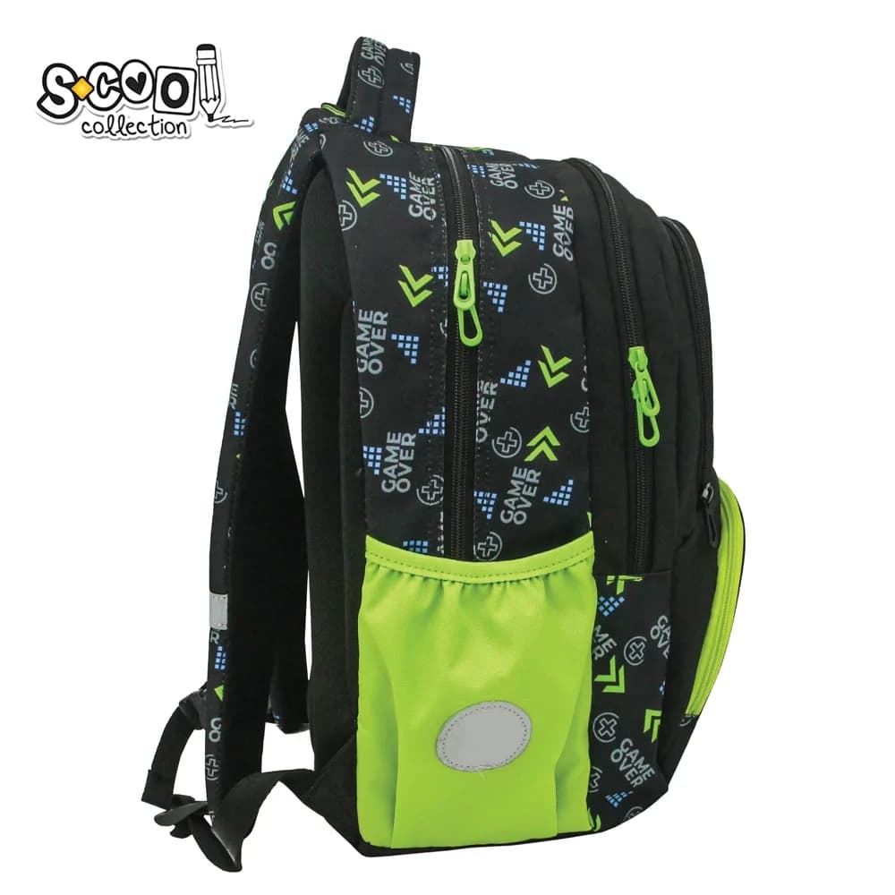 Ghiozdan ergonomic, compartiment laptop, 42x31x16 cm, GAME OVER - S-COOL — miniatură