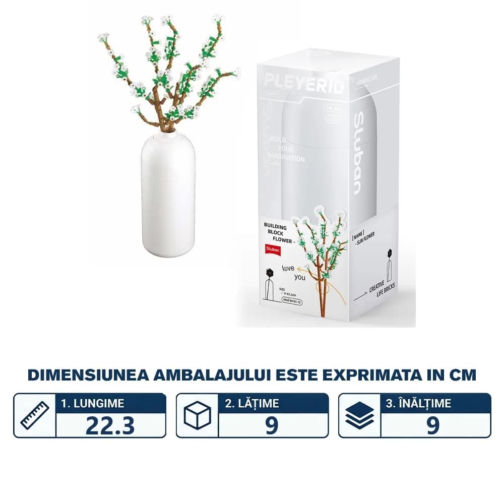 Set de Constructie Flowers, 269 piese, Fontanesia - Sluban — miniatură