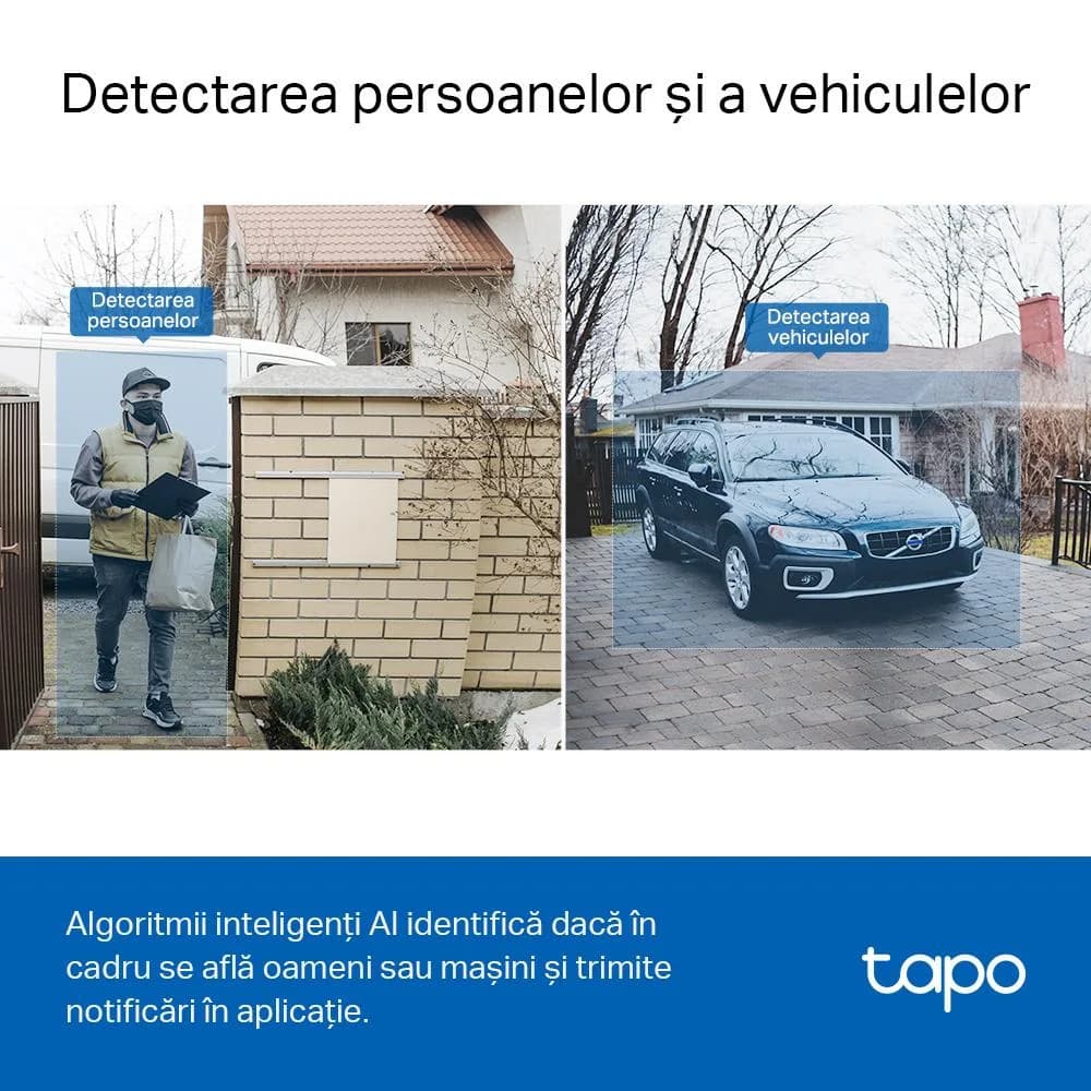 TP-Link Sonerie video smart TAPO D230S1, Senzor: 1/2.7“, Lentile F/NO: 2.1, IR pana la 7m, Rezistenta la ap: IP64, Unghi vizualizare: 160° pe diagonală, Rezolutie: 2K 5MP (2560 × 1920px), Compresie video: H.264, Microfon și difuzor încorporate, Standarde și Protocoale: IEEE 802.11b/g/n, 2.4 GHz — miniatură
