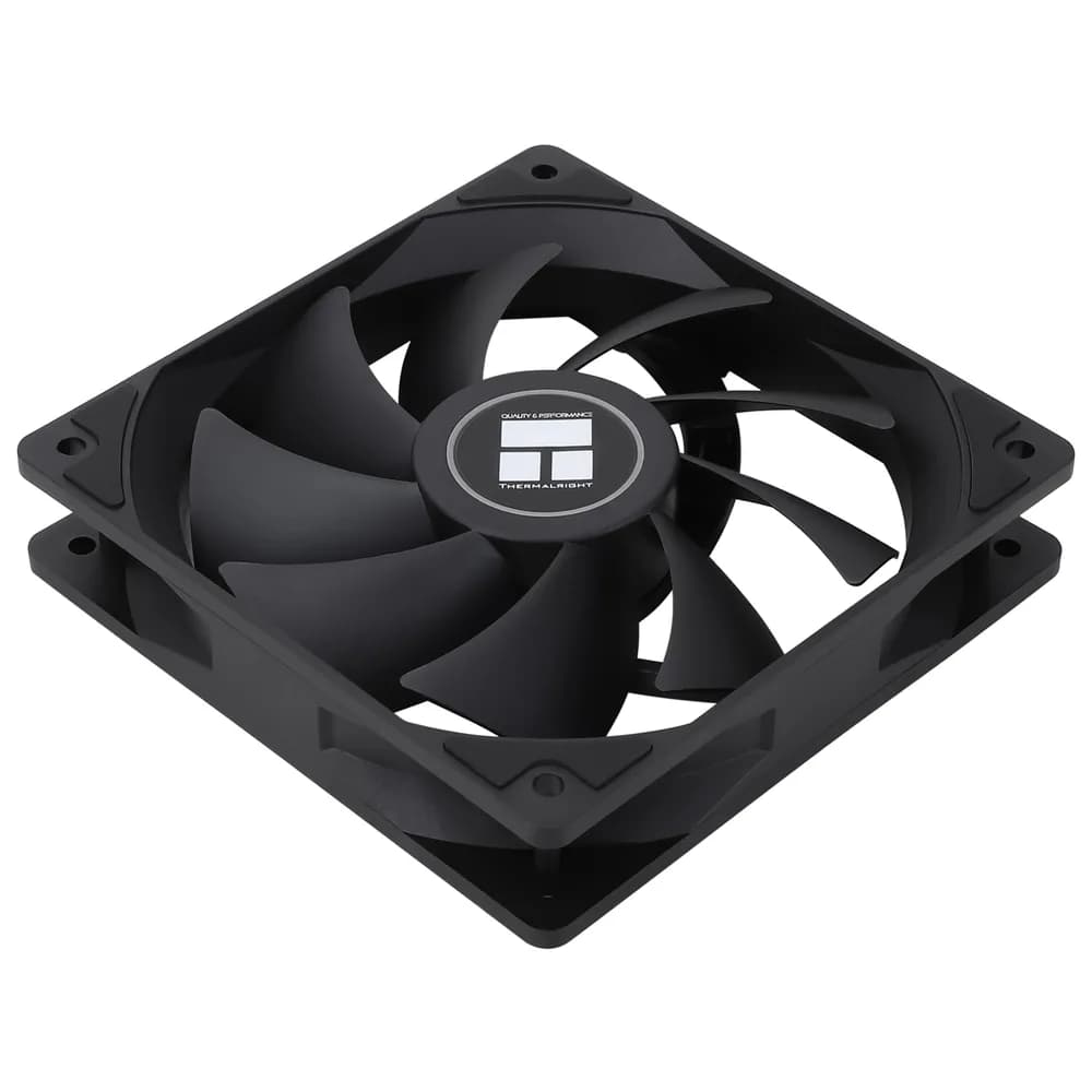 Ventilator Thermalright, 120mm, 1550 rpm, S-FDB Bearing, 66,17 cfm, fara LED, 4pin PWM, negru, "TL-C12C" — miniatură